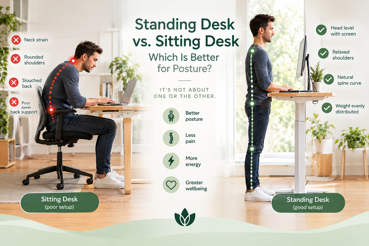 Standing Desk vs Sitting Desk: Which Is Better for Posture?